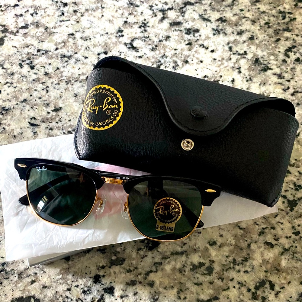 Ray-Ban ClubMaster sunglasses.